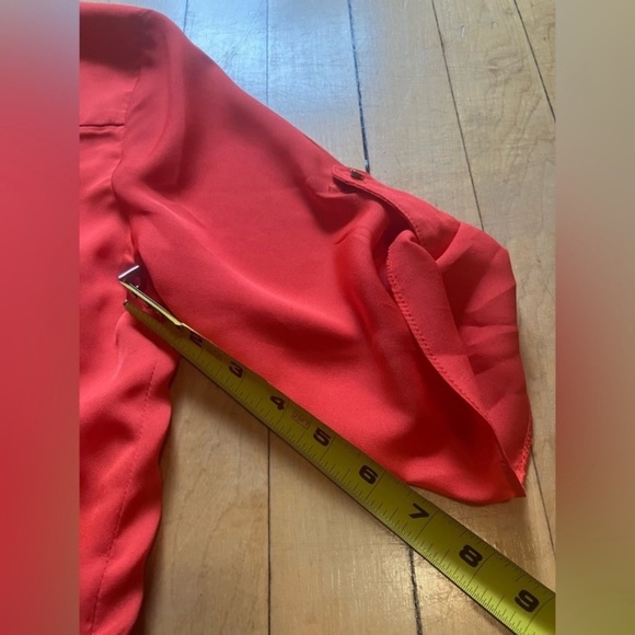 Shoshanna Cinch Waist Red Orange Dress - Picture 4 of 9